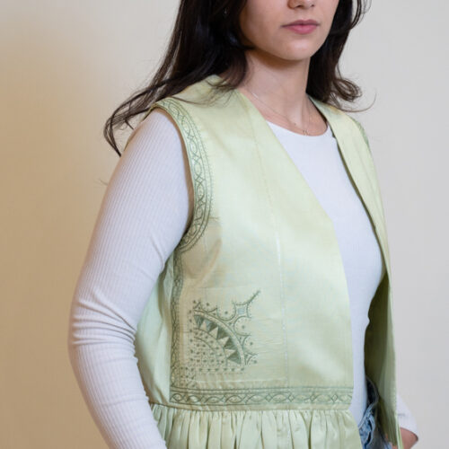 Gilet Médaillon vert pistache