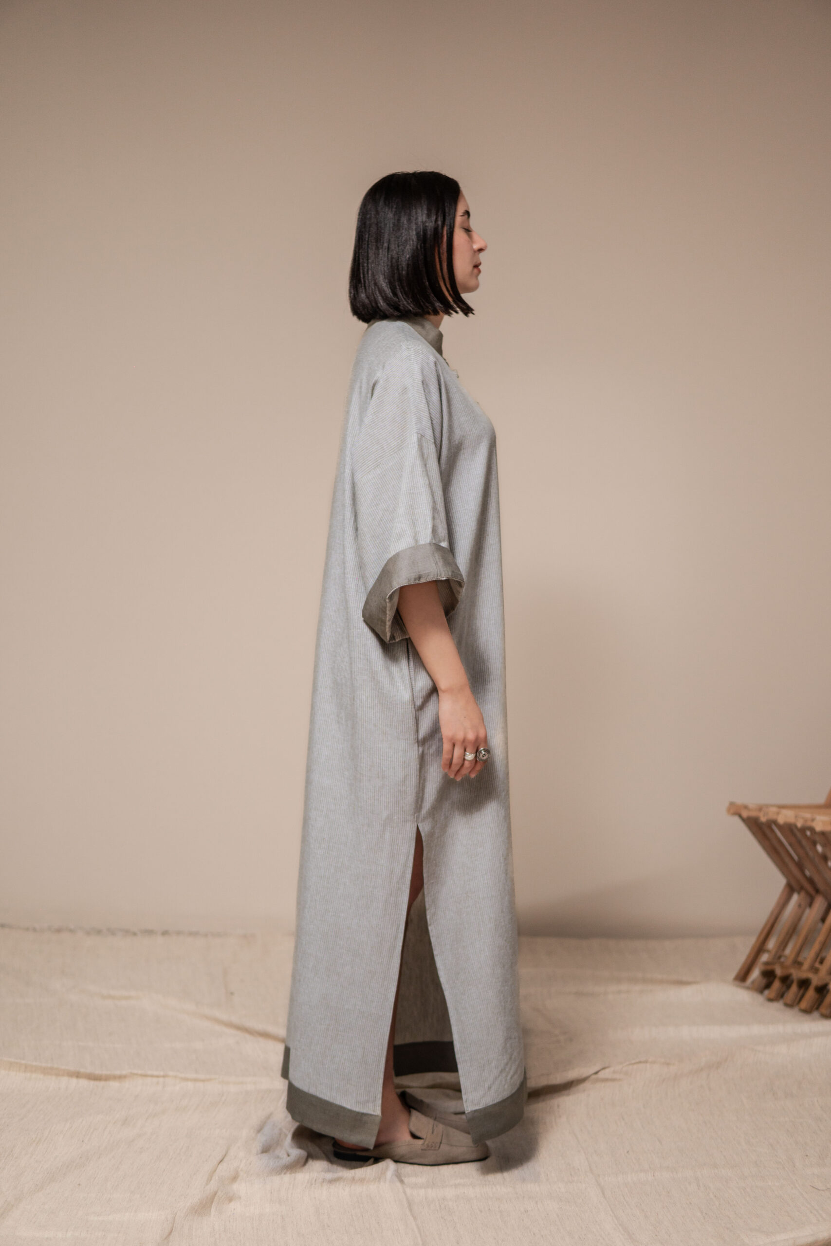 Robe Femme 100% Lin en Vert – Image 2