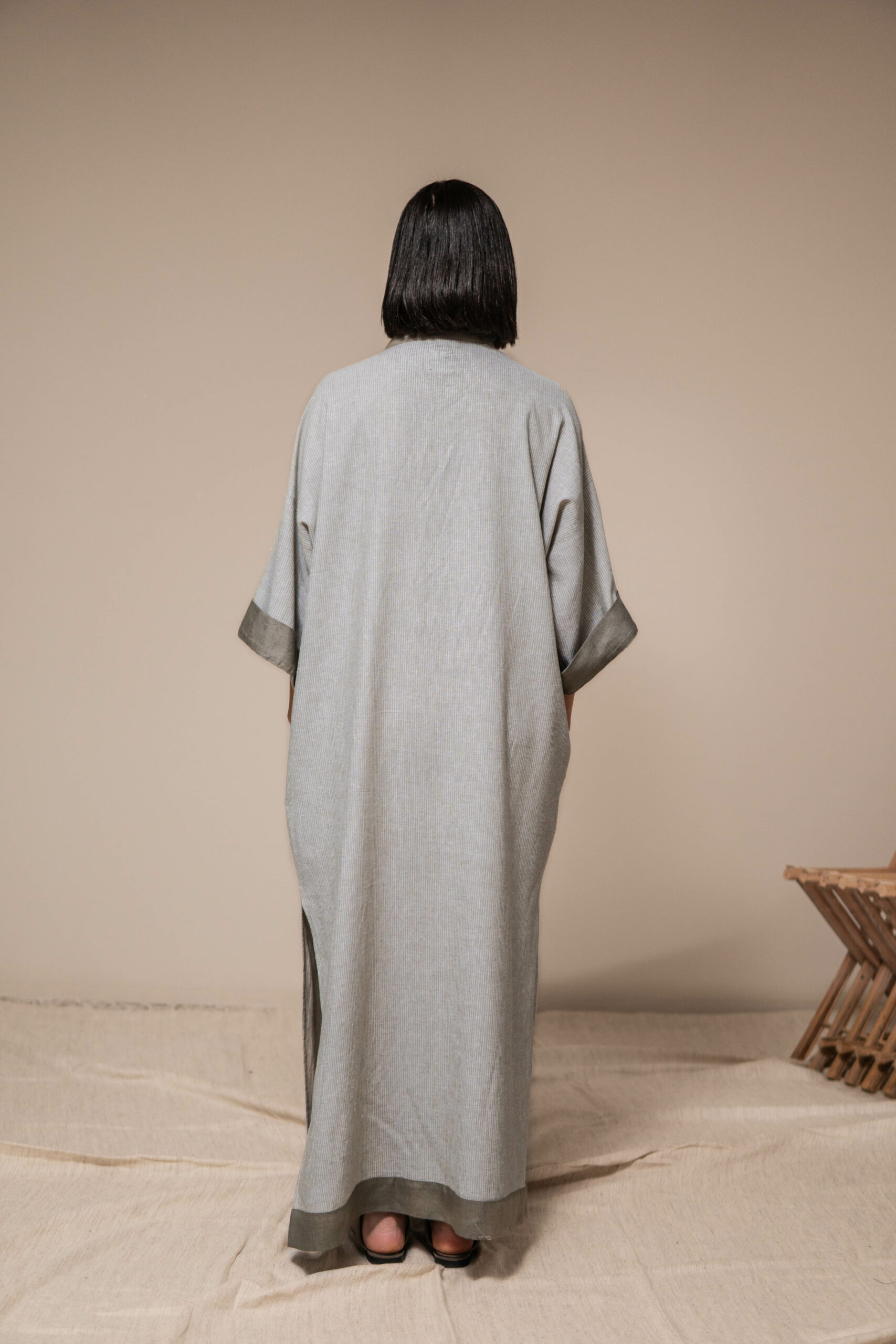 Robe Femme 100% Lin en Vert – Image 3